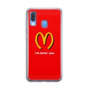 CaseCompany I'm lovin' you: Samsung Galaxy A40 Transparant Hoesje