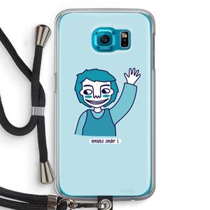 CaseCompany Zwaai: Samsung Galaxy S6 Transparant Hoesje met koord