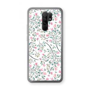 CaseCompany Sierlijke bloemen: Xiaomi Redmi 9 Transparant Hoesje