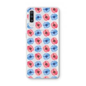 CaseCompany Klaproosjes: Samsung Galaxy A70 Transparant Hoesje