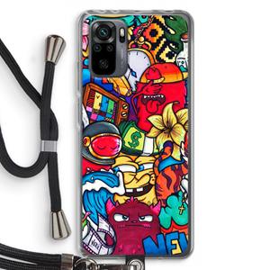CaseCompany No Rules: Xiaomi Redmi Note 10 Pro Transparant Hoesje met koord