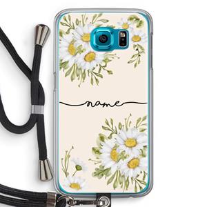 CaseCompany Daisies: Samsung Galaxy S6 Transparant Hoesje met koord