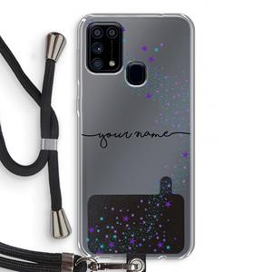 CaseCompany Sterren: Samsung Galaxy M31 Transparant Hoesje met koord