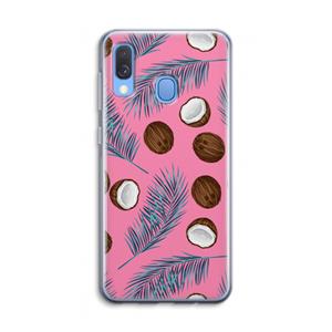 CaseCompany Kokosnoot roze: Samsung Galaxy A40 Transparant Hoesje