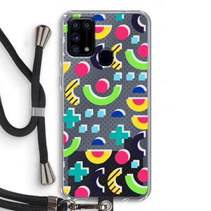 CaseCompany 8-bit N°1: Samsung Galaxy M31 Transparant Hoesje met koord
