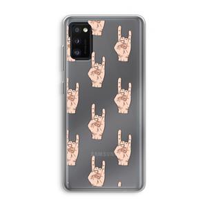 CaseCompany Rock: Samsung Galaxy A41 Transparant Hoesje