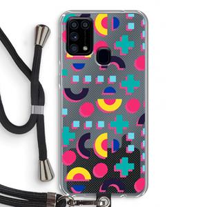 CaseCompany 8-bit N°2: Samsung Galaxy M31 Transparant Hoesje met koord