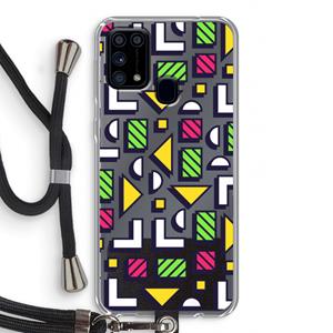 CaseCompany 8-bit N°4: Samsung Galaxy M31 Transparant Hoesje met koord