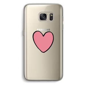CaseCompany Hartje: Samsung Galaxy S7 Transparant Hoesje