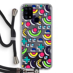 CaseCompany 8-bit N°6: Samsung Galaxy M31 Transparant Hoesje met koord