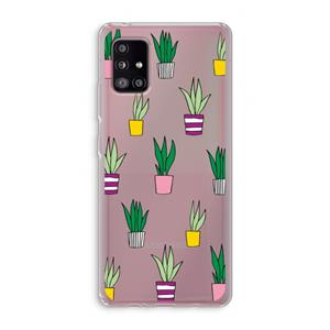 CaseCompany Sanseveria: Samsung Galaxy A51 5G Transparant Hoesje