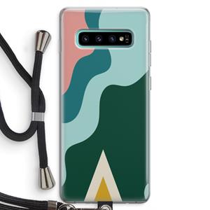 CaseCompany Noor B: Samsung Galaxy S10 Plus Transparant Hoesje met koord