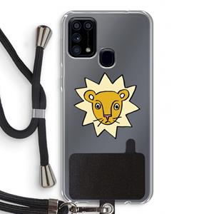 CaseCompany Kleine leeuw: Samsung Galaxy M31 Transparant Hoesje met koord