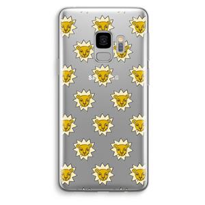 CaseCompany Leeuwenkoppen: Samsung Galaxy S9 Transparant Hoesje