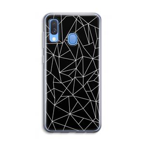 CaseCompany Geometrische lijnen wit: Samsung Galaxy A40 Transparant Hoesje