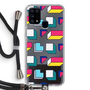 CaseCompany 8-bit N°7: Samsung Galaxy M31 Transparant Hoesje met koord