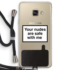 CaseCompany Safe with me: Samsung Galaxy A3 (2016) Transparant Hoesje met koord