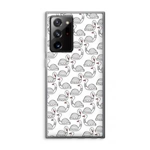 CaseCompany Zwanen: Samsung Galaxy Note 20 Ultra / Note 20 Ultra 5G Transparant Hoesje
