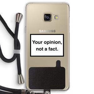 CaseCompany Your opinion: Samsung Galaxy A3 (2016) Transparant Hoesje met koord