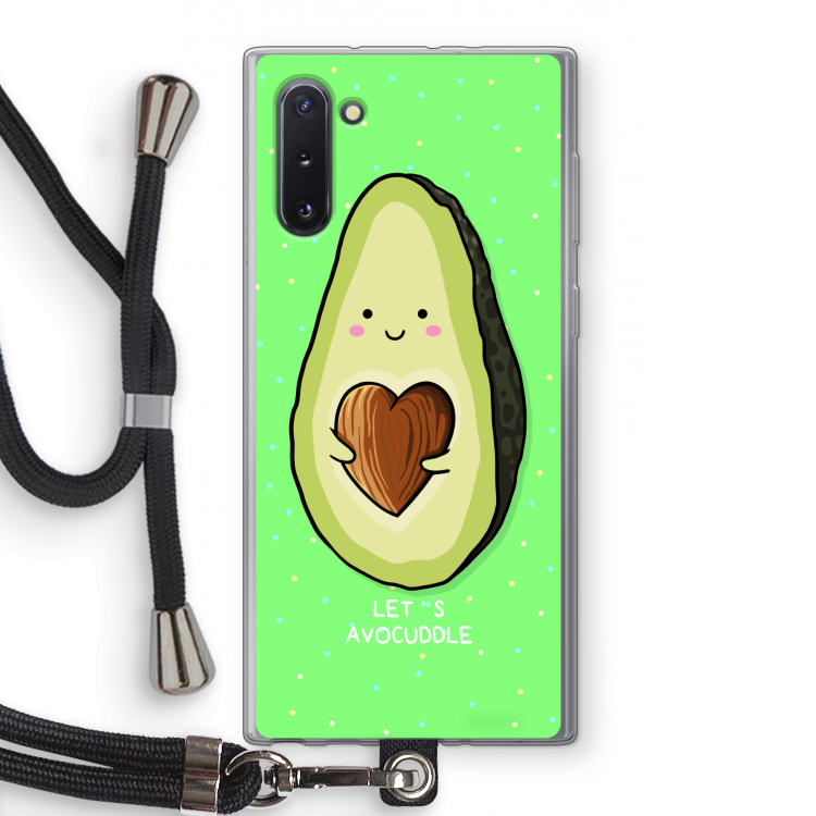 CaseCompany Avocuddle: Samsung Galaxy Note 10 Transparant Hoesje met koord