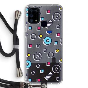 CaseCompany 8-bit N°9: Samsung Galaxy M31 Transparant Hoesje met koord