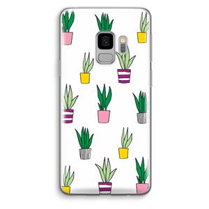 CaseCompany Sanseveria: Samsung Galaxy S9 Transparant Hoesje