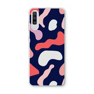 CaseCompany Memphis Shapes Pink: Samsung Galaxy A70 Transparant Hoesje