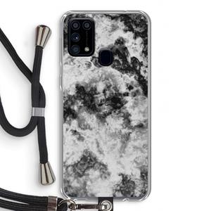 CaseCompany Onweer: Samsung Galaxy M31 Transparant Hoesje met koord