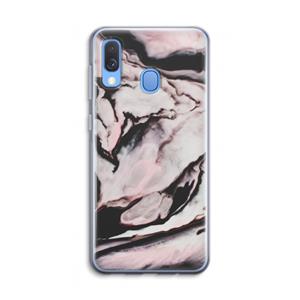 CaseCompany Roze stroom: Samsung Galaxy A40 Transparant Hoesje
