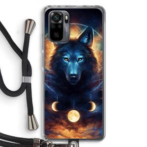 CaseCompany Wolf Dreamcatcher: Xiaomi Redmi Note 10 Pro Transparant Hoesje met koord