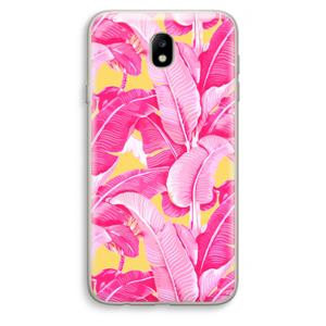 CaseCompany Pink Banana: Samsung Galaxy J7 (2017) Transparant Hoesje