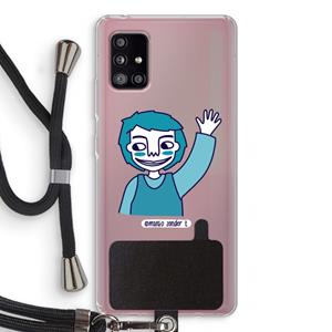 CaseCompany Zwaai: Samsung Galaxy A51 5G Transparant Hoesje met koord