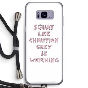 CaseCompany Christian Grey: Samsung Galaxy S8 Transparant Hoesje met koord
