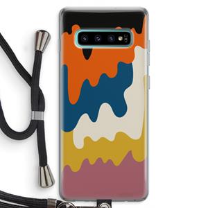 CaseCompany Baar A: Samsung Galaxy S10 Plus Transparant Hoesje met koord