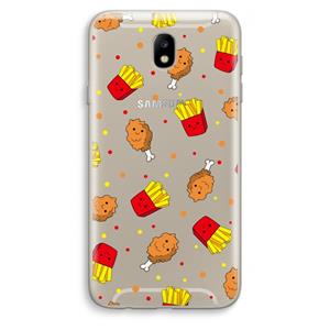 CaseCompany Chicken 'n Fries: Samsung Galaxy J7 (2017) Transparant Hoesje