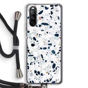 CaseCompany Terrazzo N°1: Sony Sony Xperia 10 III Transparant Hoesje met koord