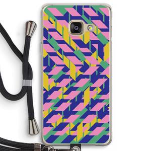 CaseCompany Skew Blush 1: Samsung Galaxy A3 (2016) Transparant Hoesje met koord