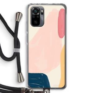 CaseCompany Saturday Flow: Xiaomi Redmi Note 10 Pro Transparant Hoesje met koord