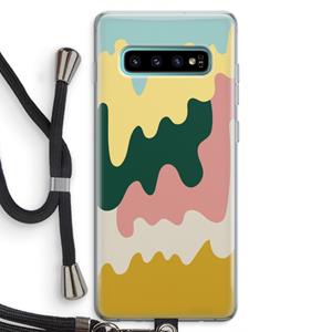 CaseCompany Baar B: Samsung Galaxy S10 Plus Transparant Hoesje met koord