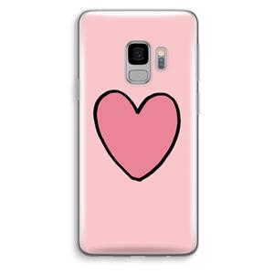 CaseCompany Hartje: Samsung Galaxy S9 Transparant Hoesje