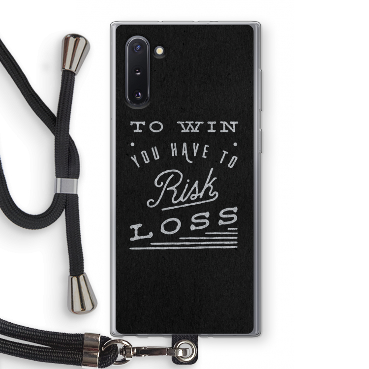 CaseCompany Risk loss: Samsung Galaxy Note 10 Transparant Hoesje met koord