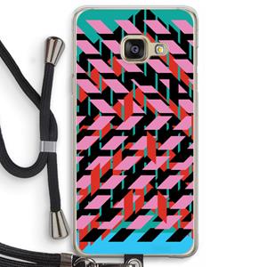 CaseCompany Skew Blush 2: Samsung Galaxy A3 (2016) Transparant Hoesje met koord