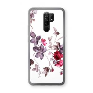 CaseCompany Mooie bloemen: Xiaomi Redmi 9 Transparant Hoesje