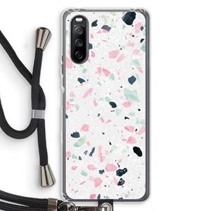 CaseCompany Terrazzo N°3: Sony Sony Xperia 10 III Transparant Hoesje met koord