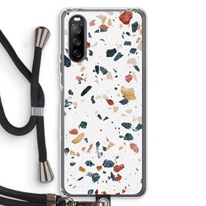 CaseCompany Terrazzo N°4: Sony Sony Xperia 10 III Transparant Hoesje met koord