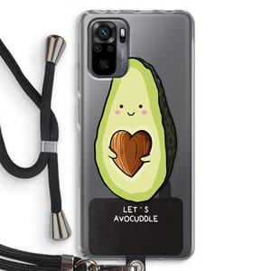 CaseCompany Avocuddle: Xiaomi Redmi Note 10 Pro Transparant Hoesje met koord