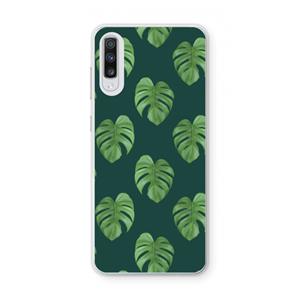 CaseCompany Monstera leaves: Samsung Galaxy A70 Transparant Hoesje