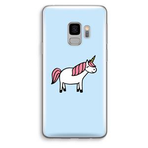 CaseCompany Eenhoorn: Samsung Galaxy S9 Transparant Hoesje