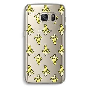 CaseCompany Bananas: Samsung Galaxy S7 Transparant Hoesje