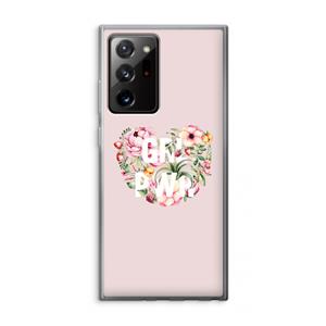 CaseCompany GRL PWR Flower: Samsung Galaxy Note 20 Ultra / Note 20 Ultra 5G Transparant Hoesje